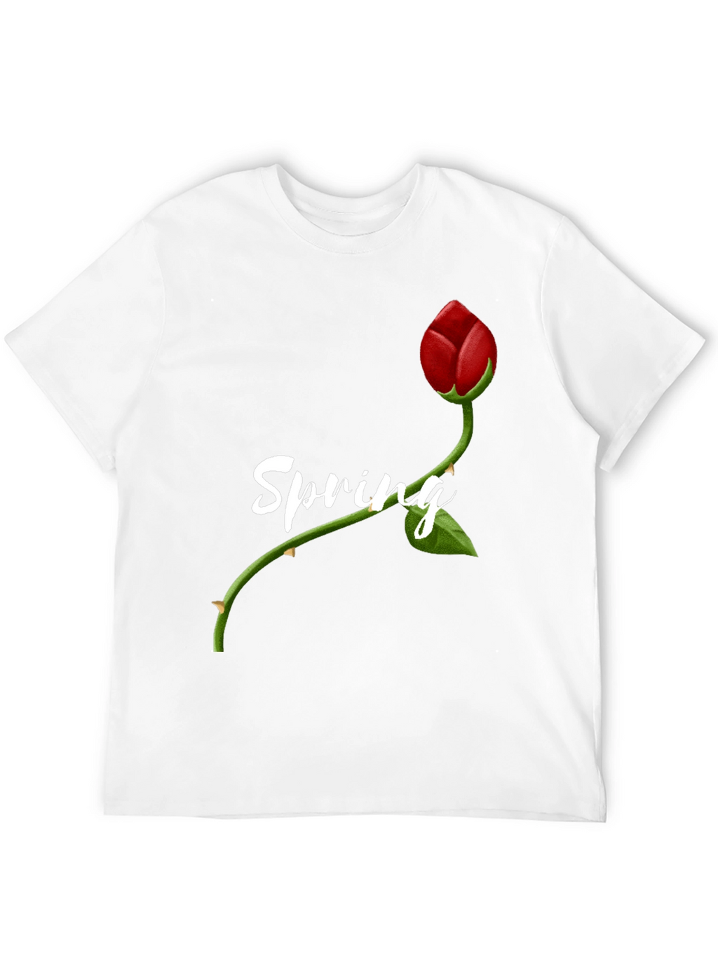 Spring Rose Graphic Tee - Stylish Mens T-Shirt