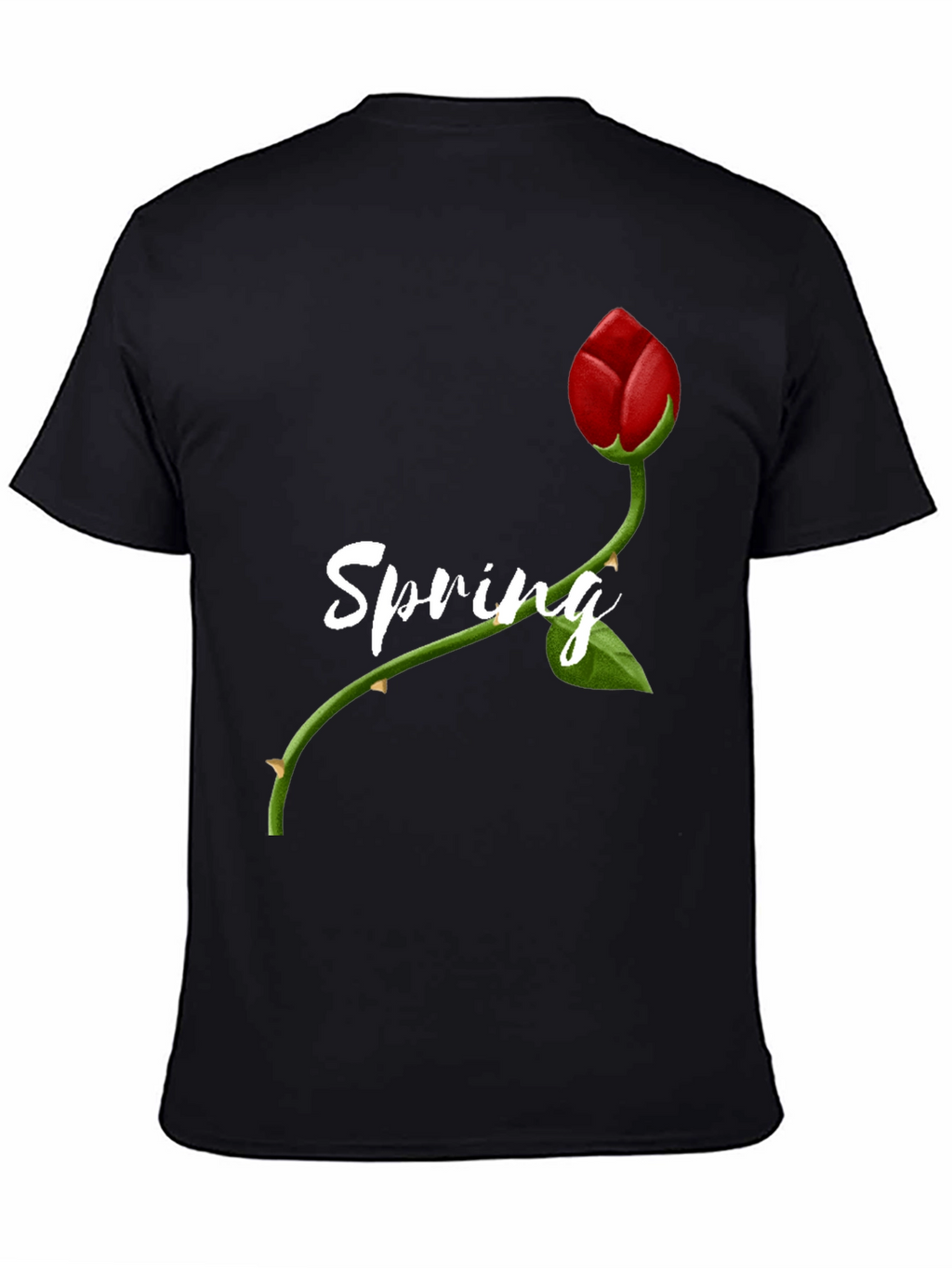 Spring Rose Graphic Tee - Stylish Mens T-Shirt