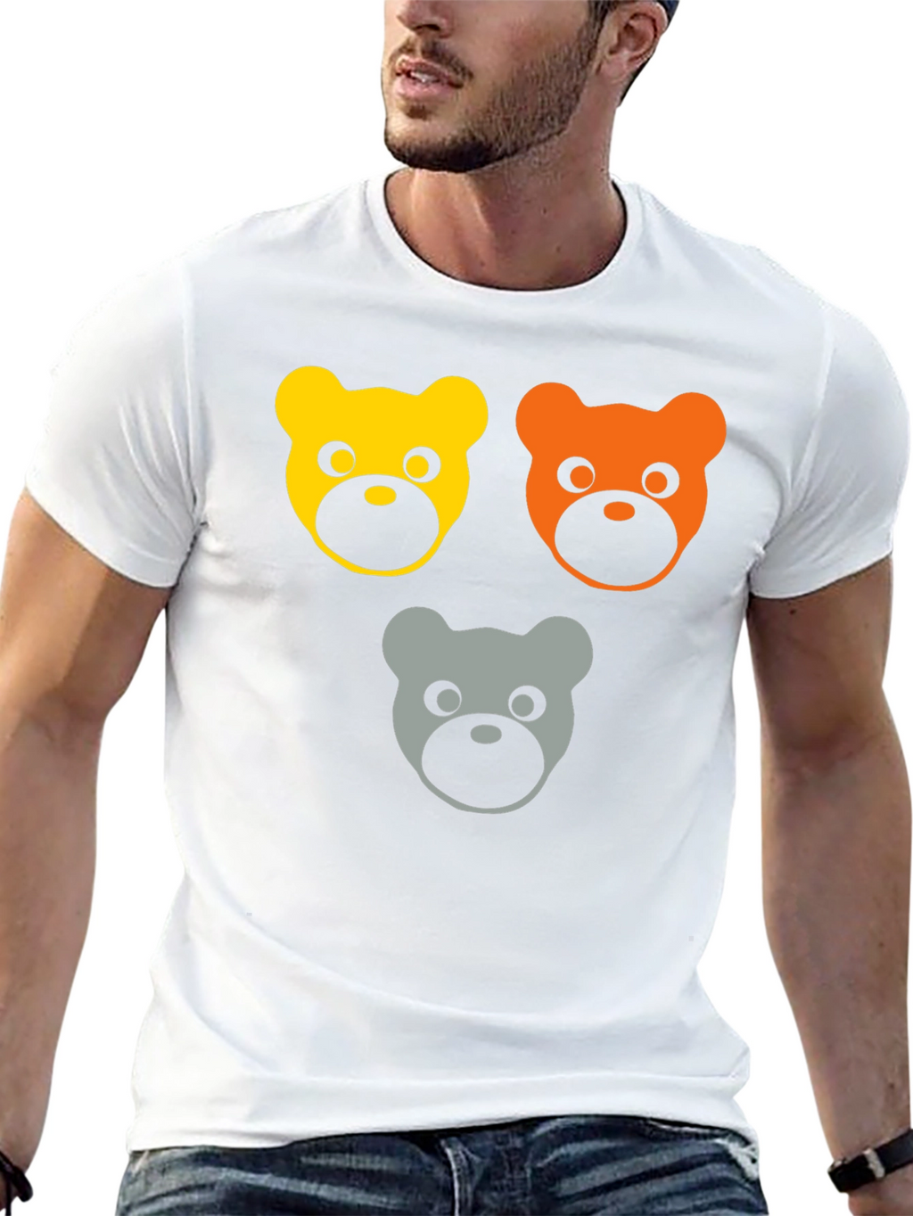 Cute Bears Graphic Tee - Black T-Shirt