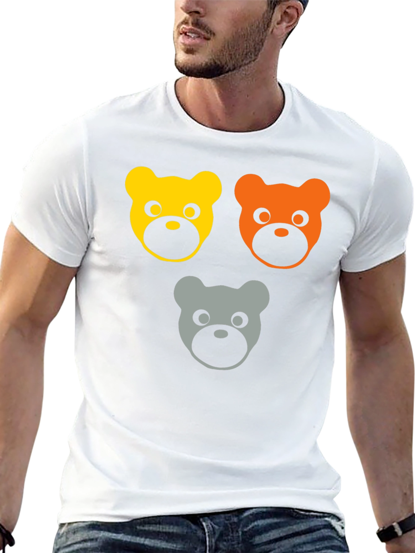 Cute Bears Graphic Tee - Black T-Shirt