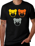 Cute Bears Graphic Tee - Black T-Shirt