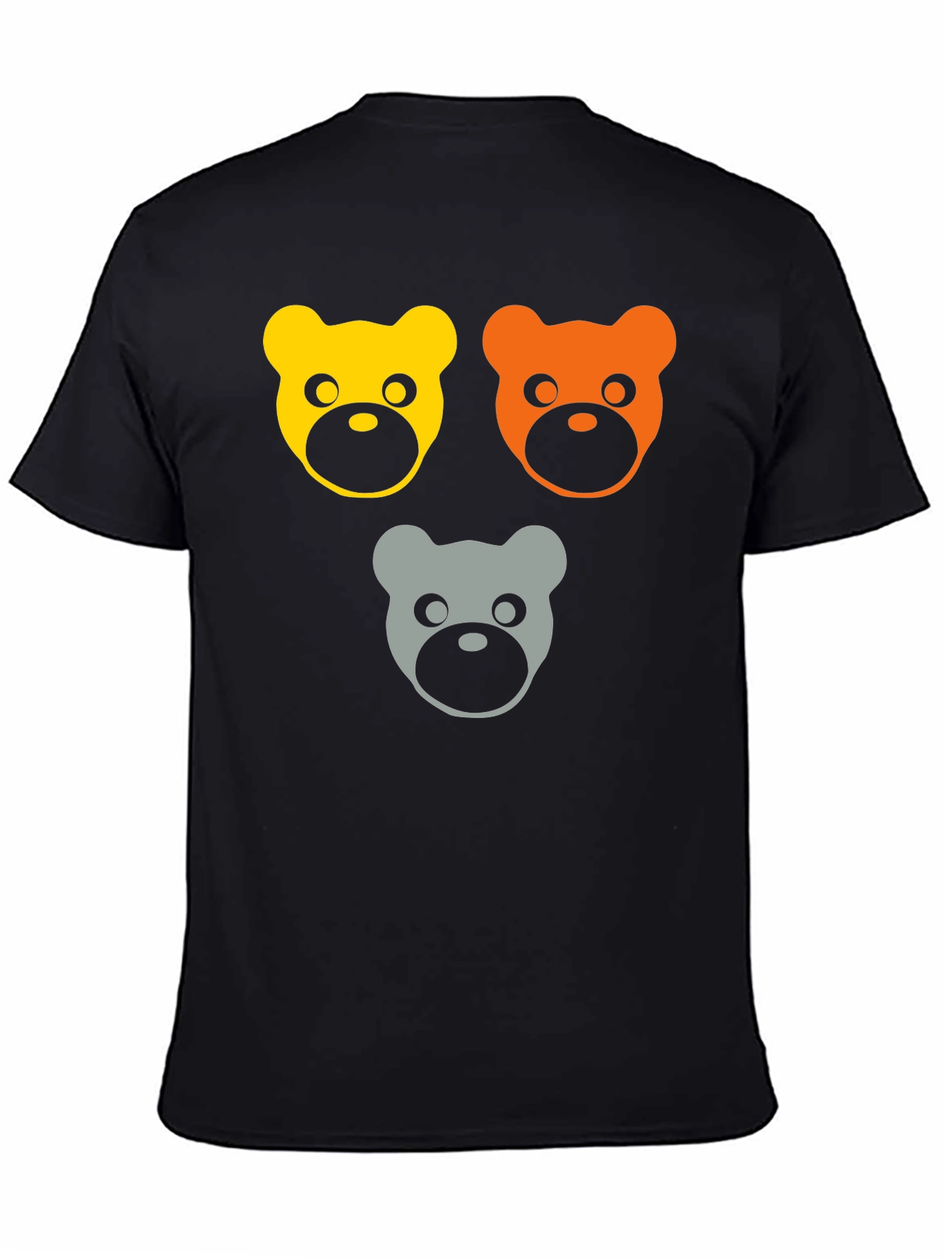 Cute Bears Graphic Tee - Black T-Shirt