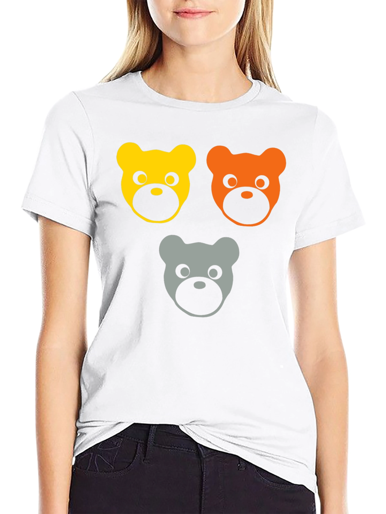 Cute Bears Graphic Tee - Black T-Shirt
