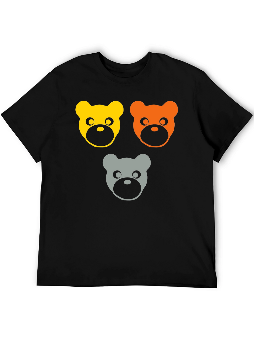 Cute Bears Graphic Tee - Black T-Shirt