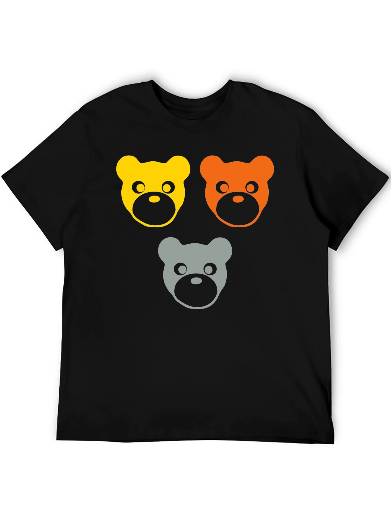 Cute Bears Graphic Tee - Black T-Shirt