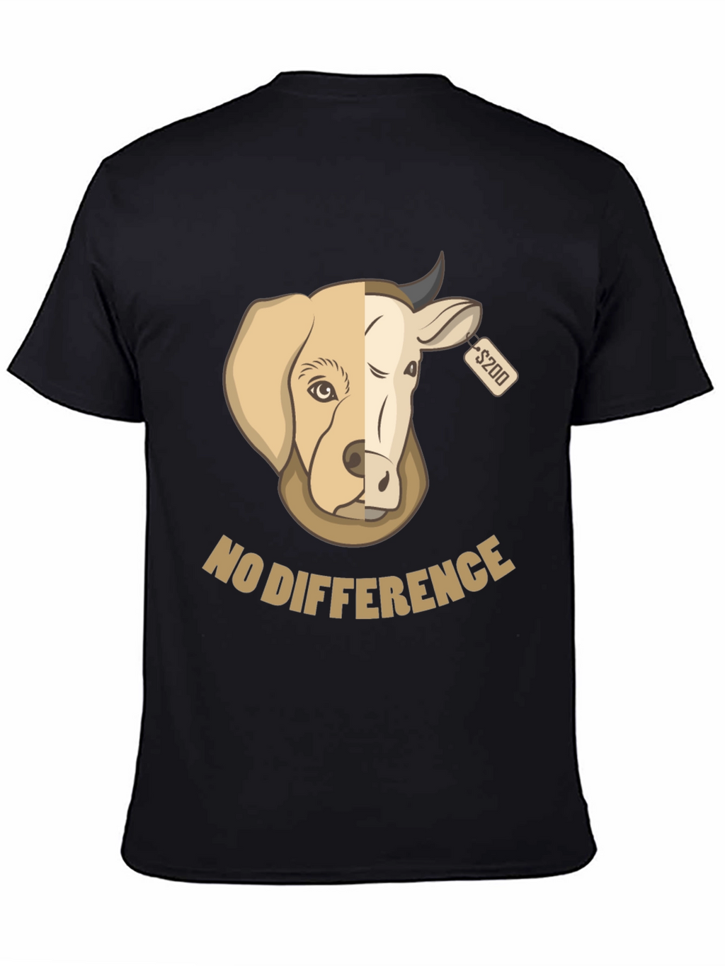 No Difference Tee: Dog Cow Graphic
