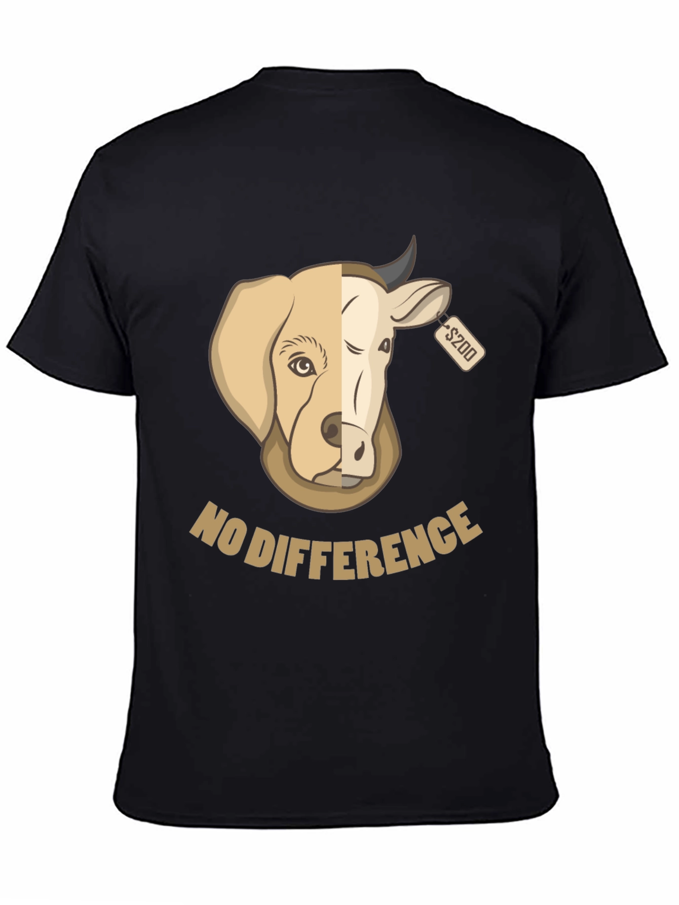No Difference Tee: Dog Cow Graphic