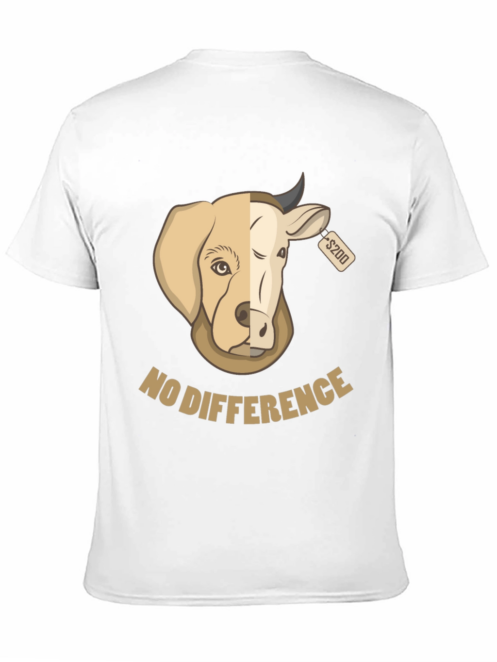 No Difference Tee: Dog Cow Graphic