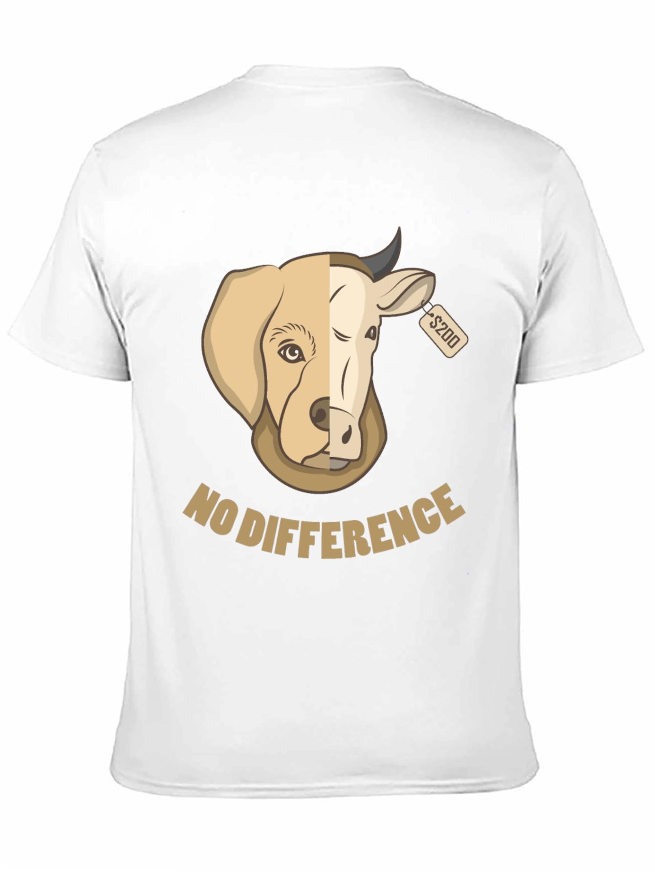 No Difference Tee: Dog Cow Graphic