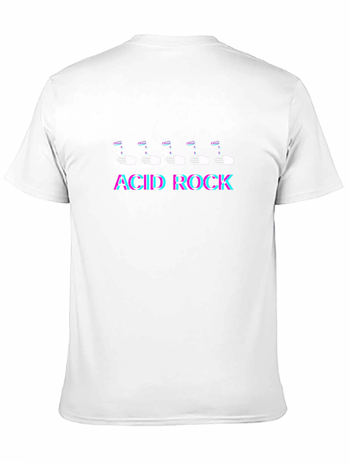 Acid Rock Graphic Print Black T-Shirt
