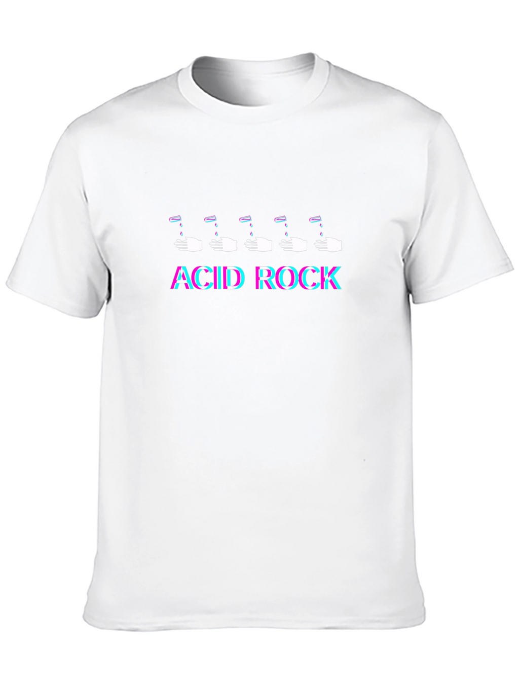 Acid Rock Graphic Print Black T-Shirt