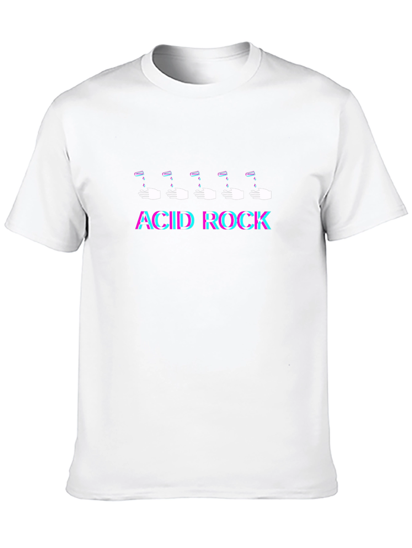 Acid Rock Graphic Print Black T-Shirt
