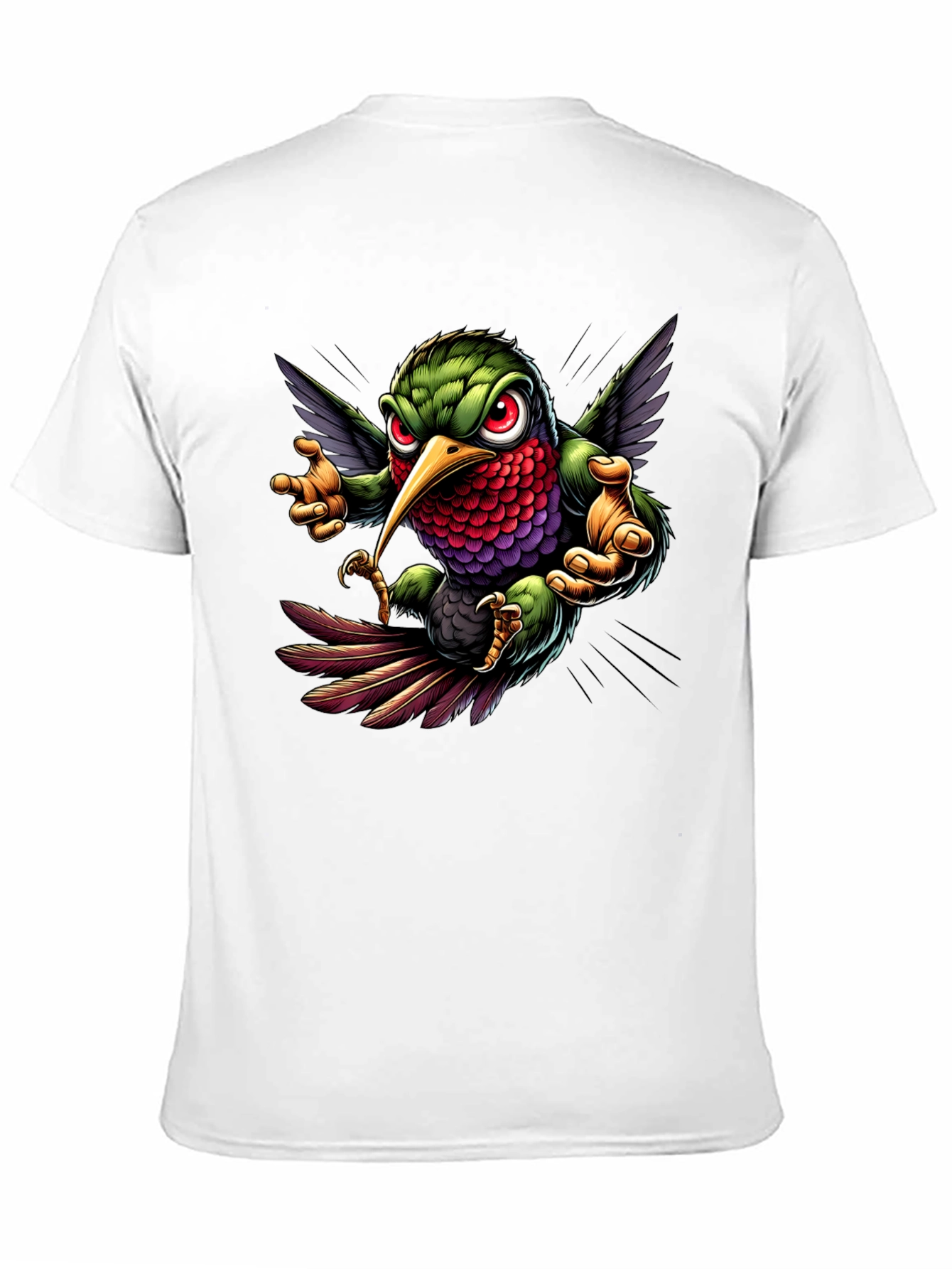 Hummingbird Graphic Tee - Cool Cartoon Bird Design