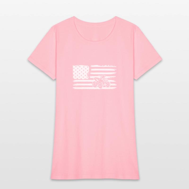 Quad 4 Wheeler USA Flag Patriotic Quad Gift ATVqua