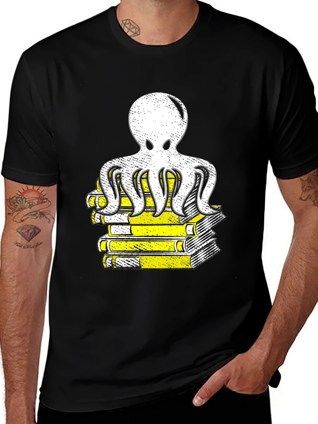 Octopus on Books Graphic Tee