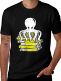 Octopus on Books Graphic Tee