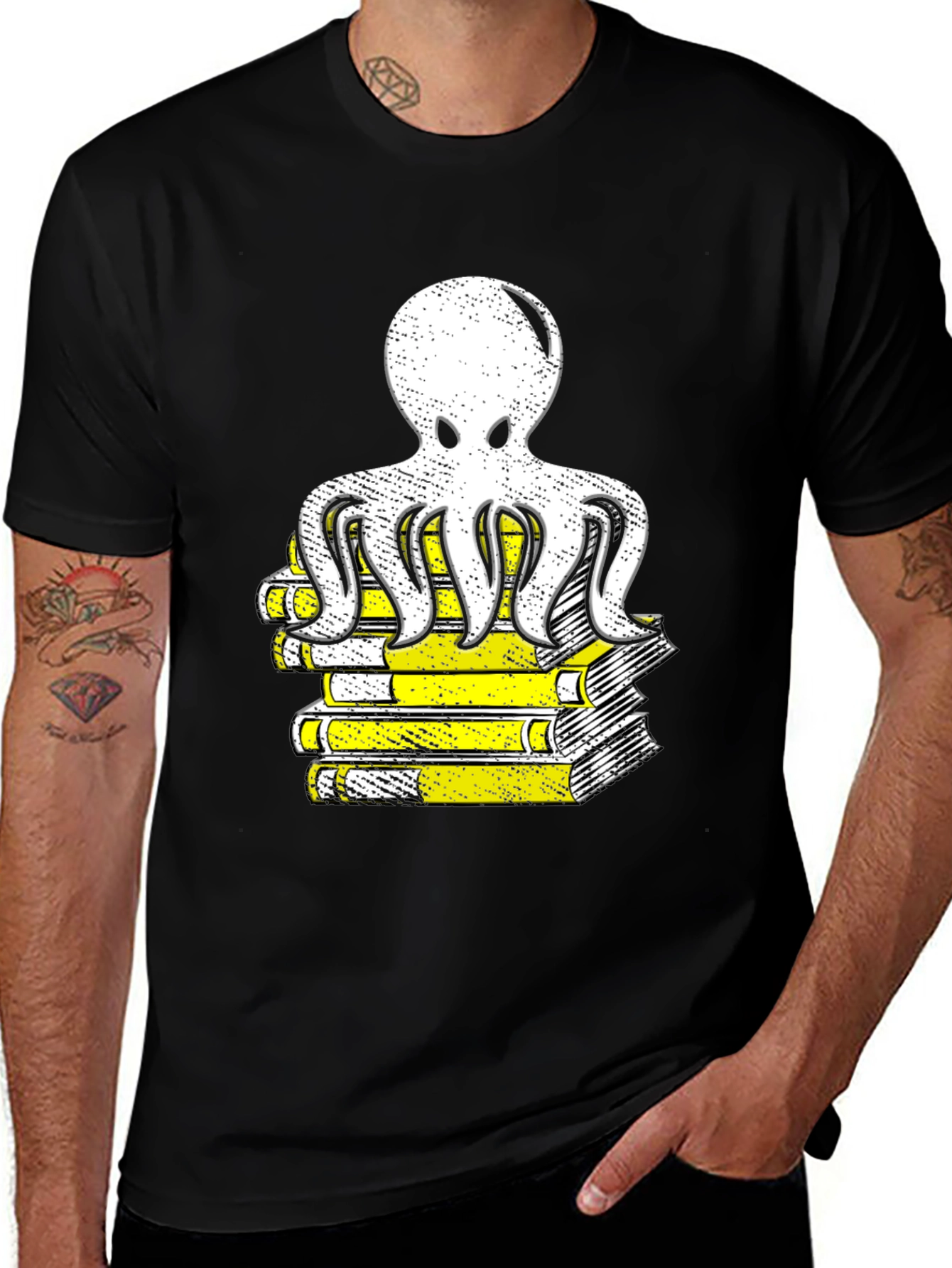 Octopus on Books Graphic Tee