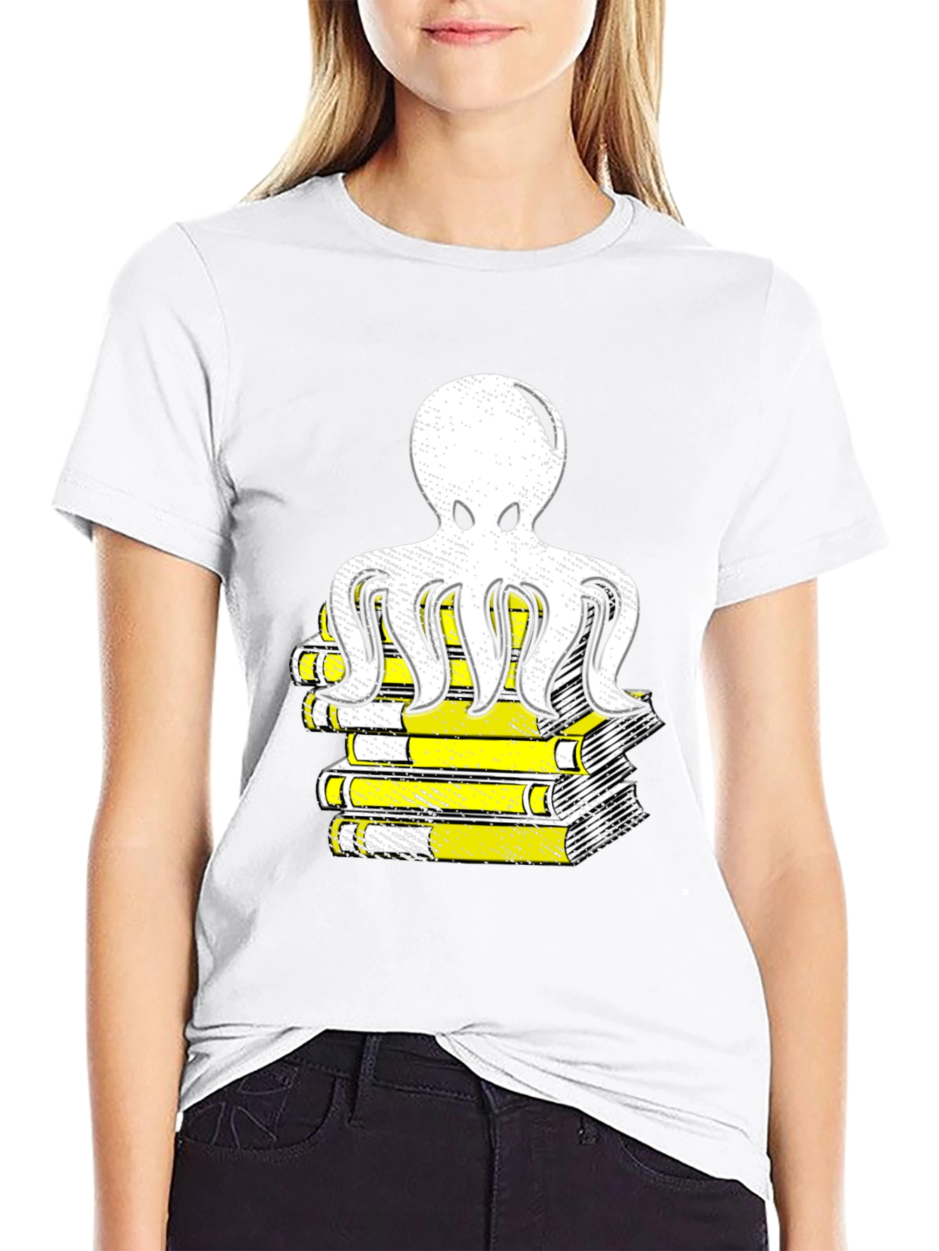 Octopus on Books Graphic Tee