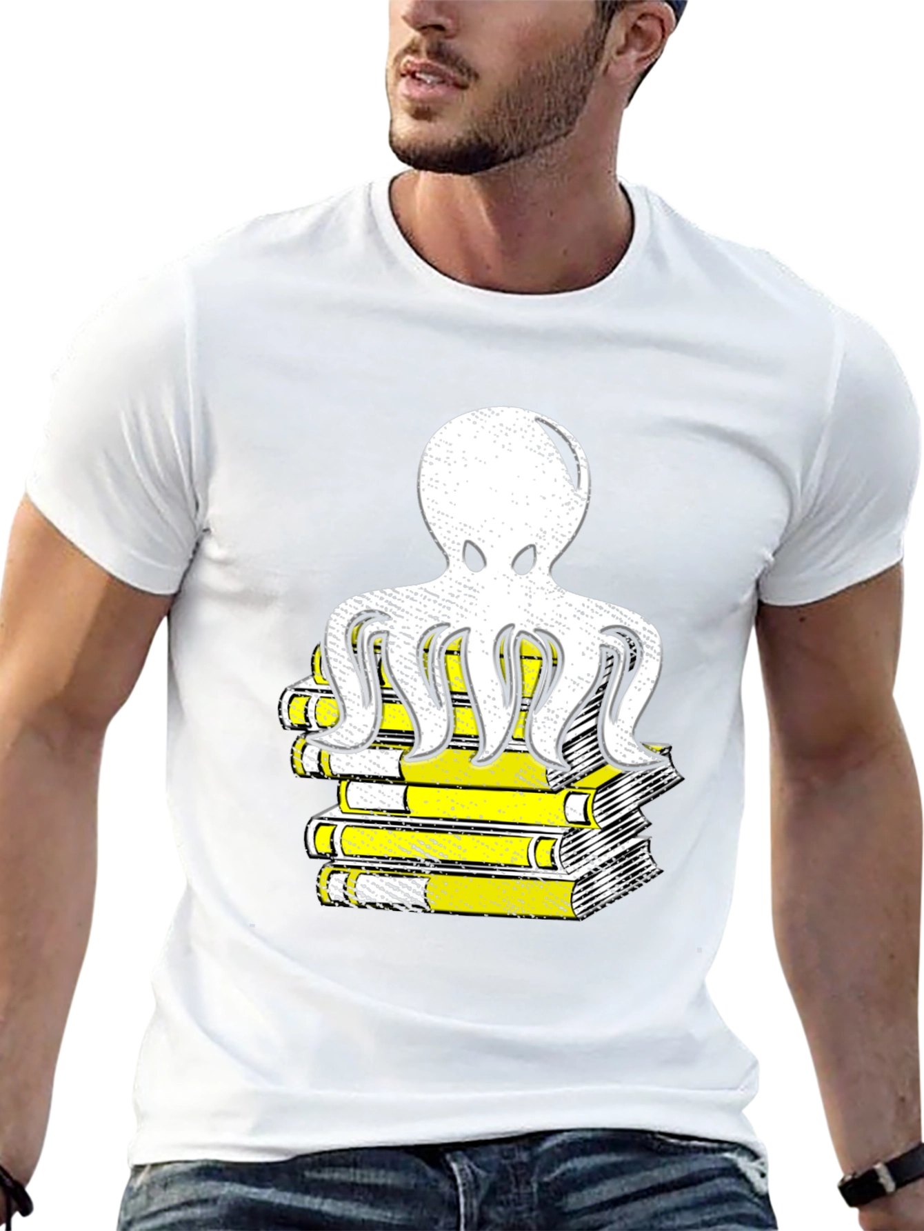 Octopus on Books Graphic Tee