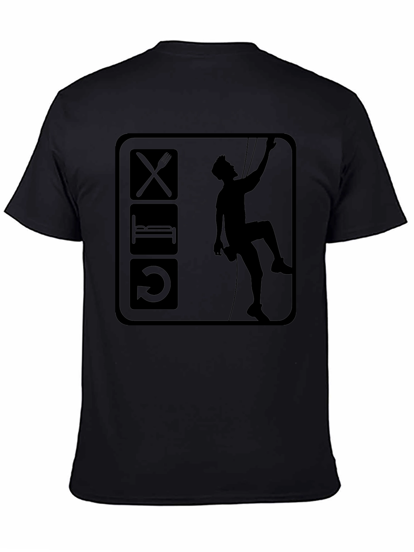 Eat Sleep Climb Black Graphic T-Shirt