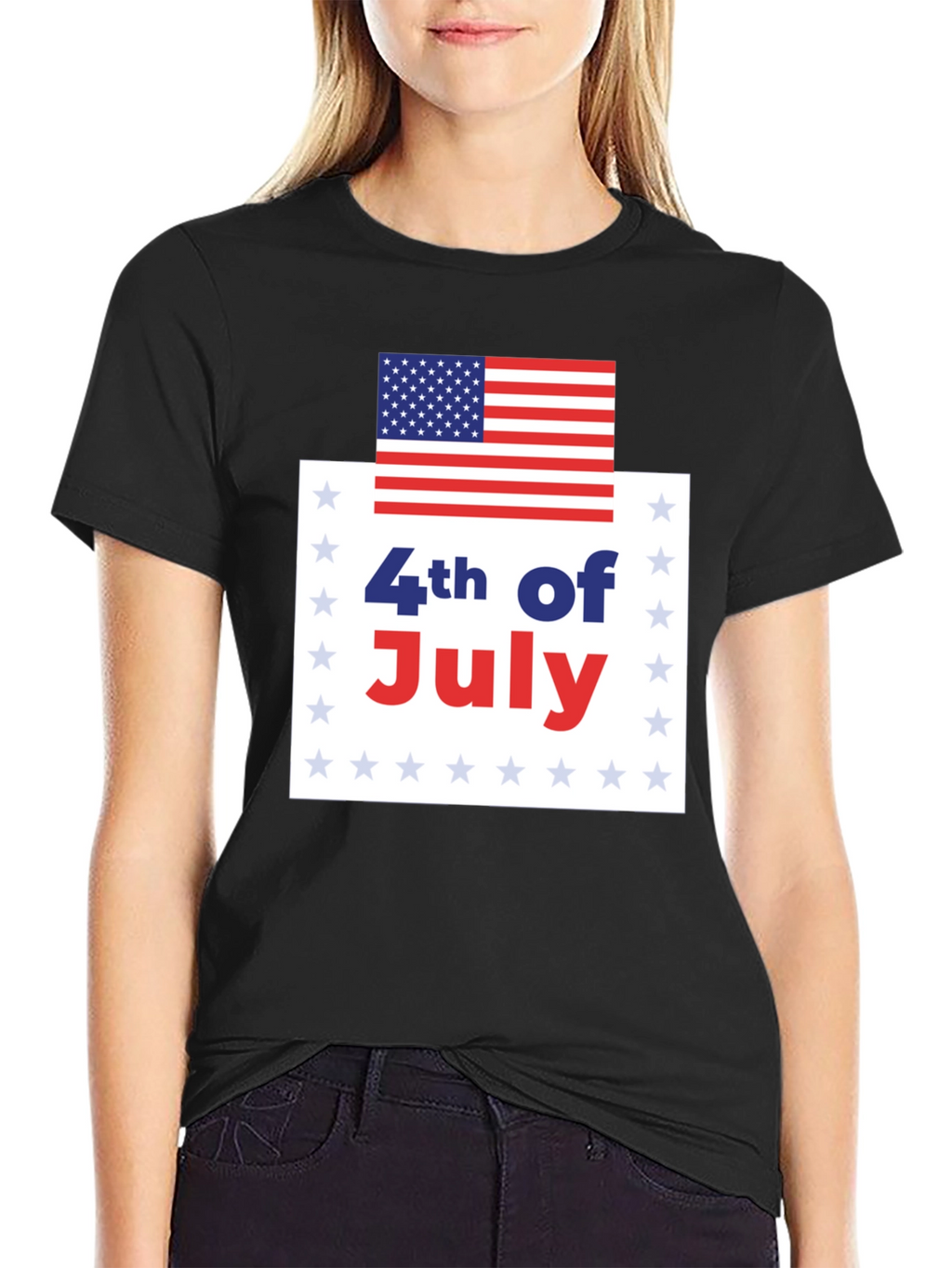 4th of July USA Flag Graphic Tee