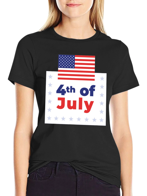 4th of July USA Flag Graphic Tee