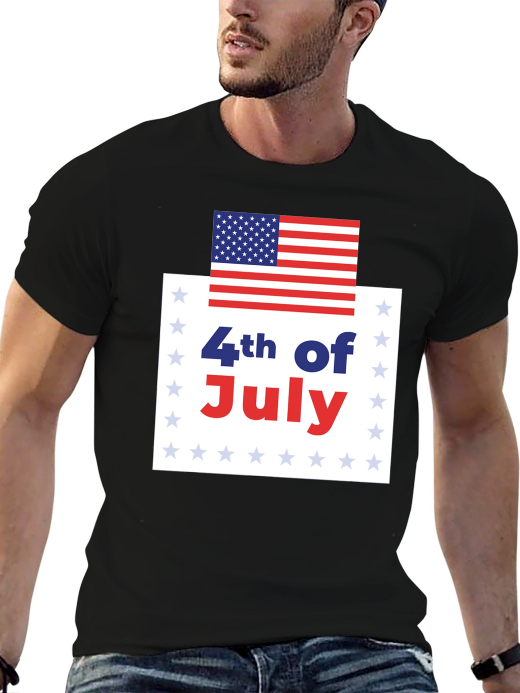 4th of July USA Flag Graphic Tee