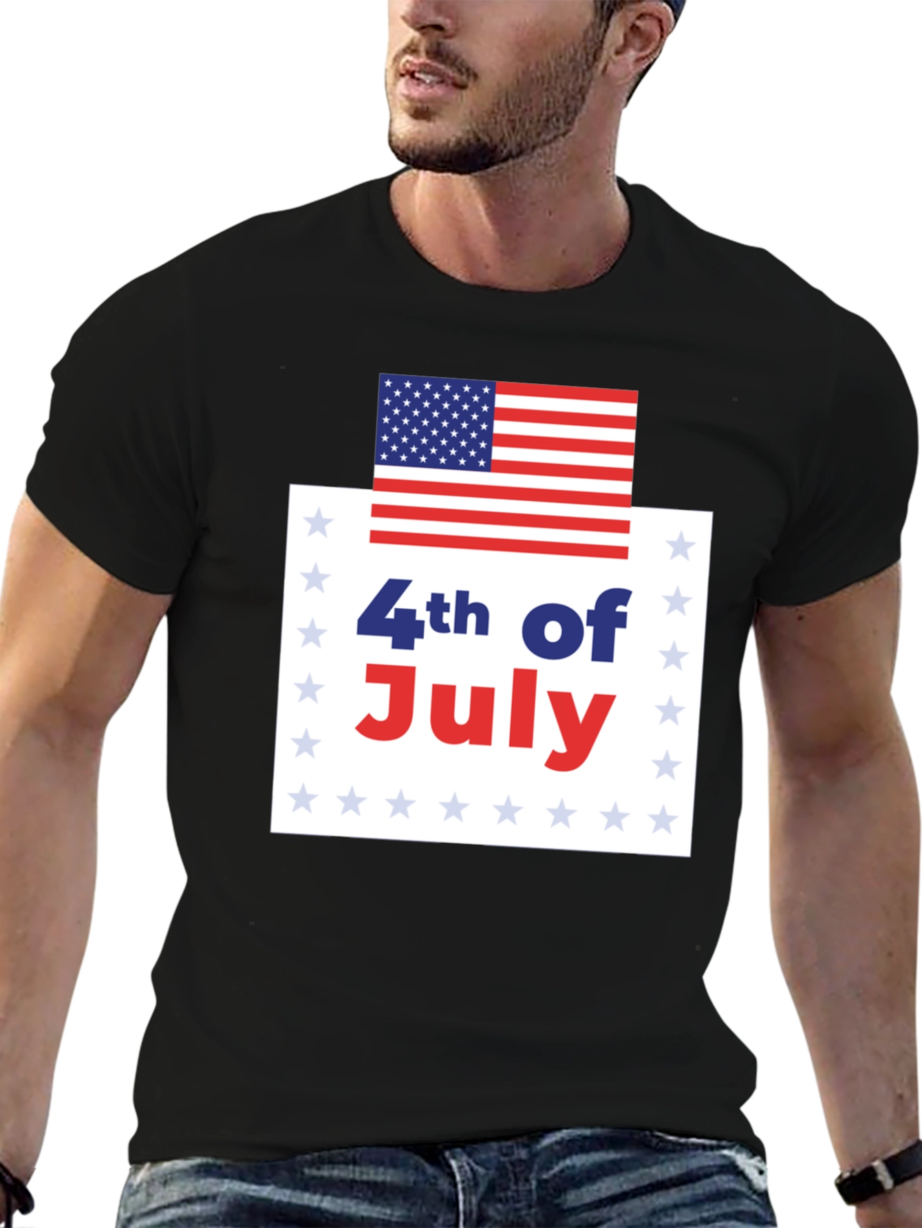 4th of July USA Flag Graphic Tee