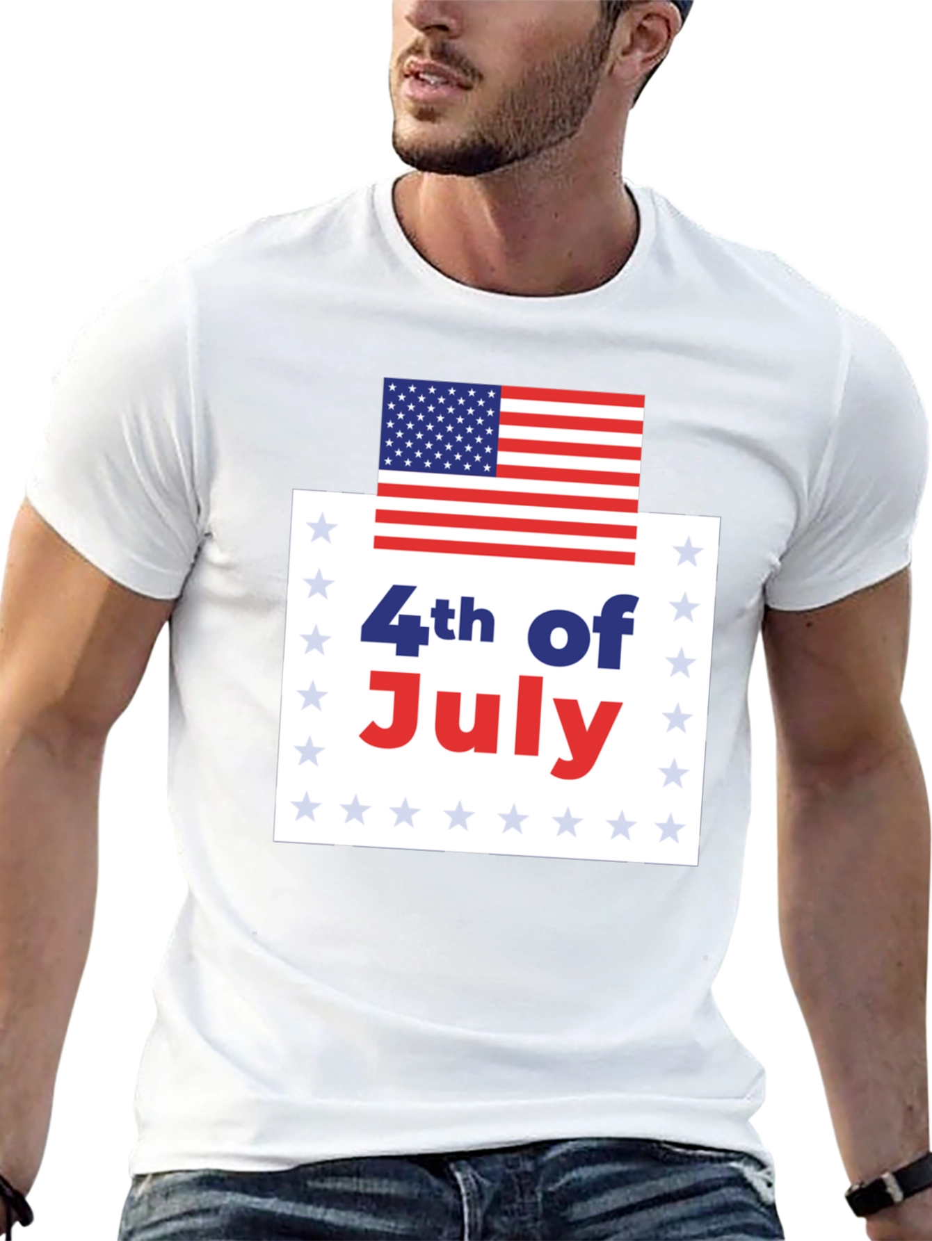 4th of July USA Flag Graphic Tee