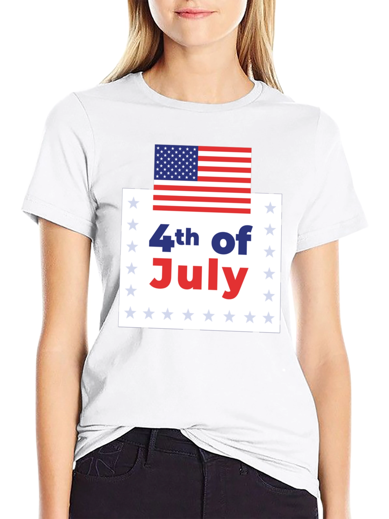 4th of July USA Flag Graphic Tee