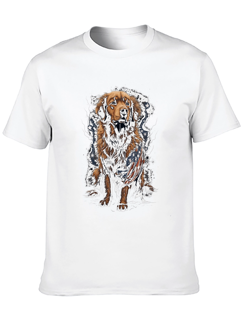 Patriotic Dog Graphic T-Shirt - Unisex Black Tee
