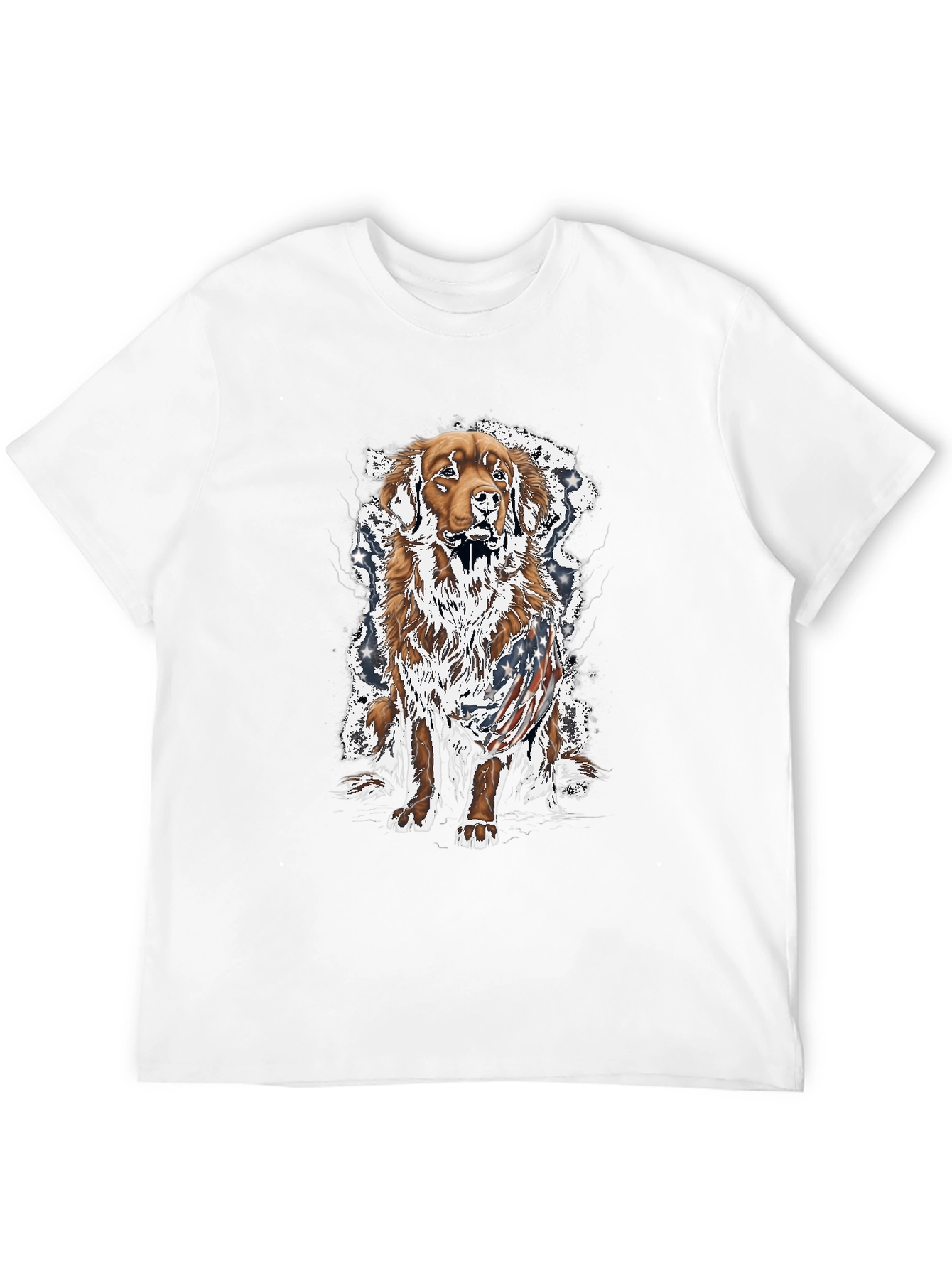 Patriotic Dog Graphic T-Shirt - Unisex Black Tee