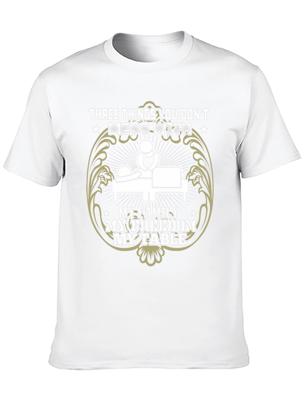 Dont Mess With My Family Freedom Table Black Tee