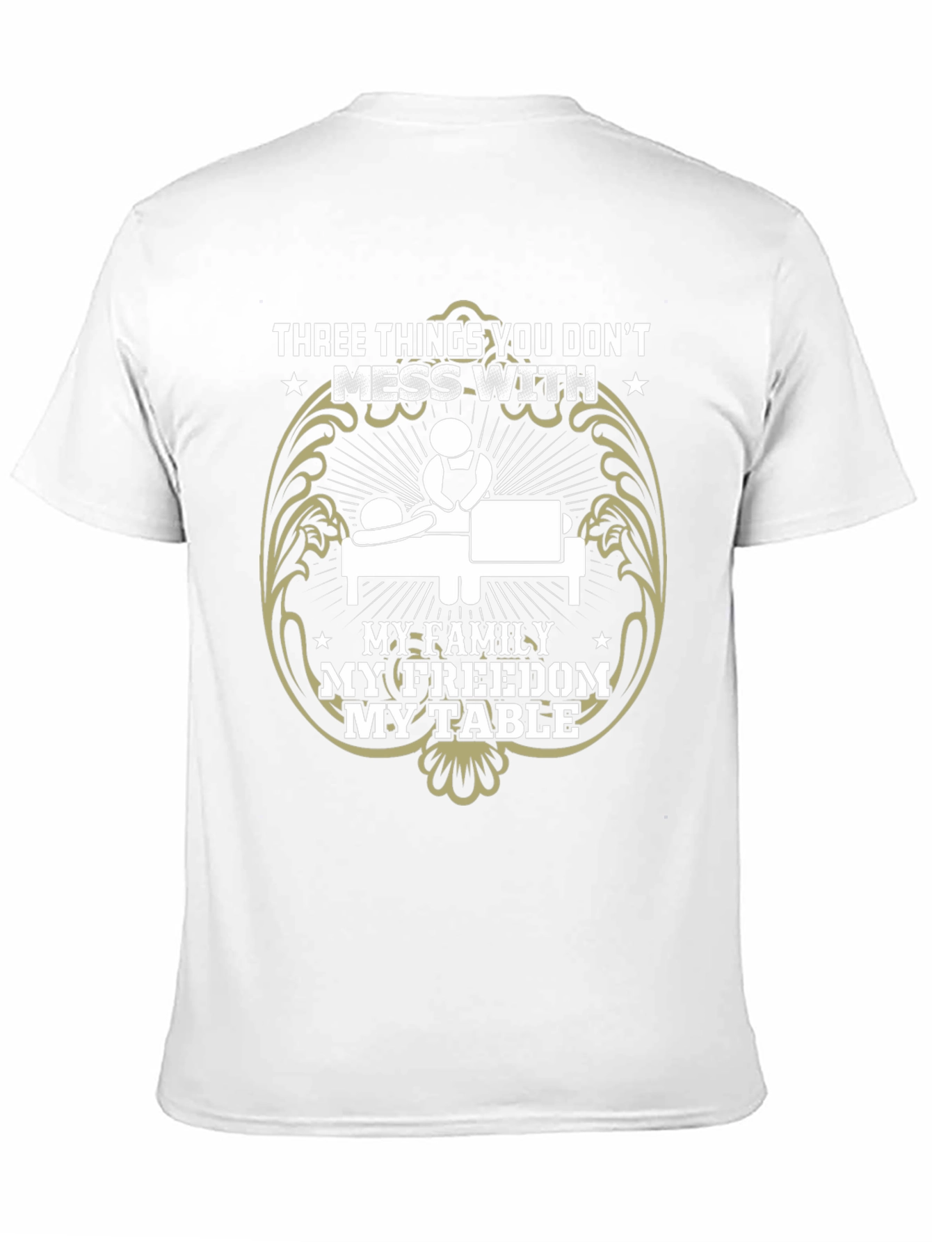 Dont Mess With My Family Freedom Table Black Tee