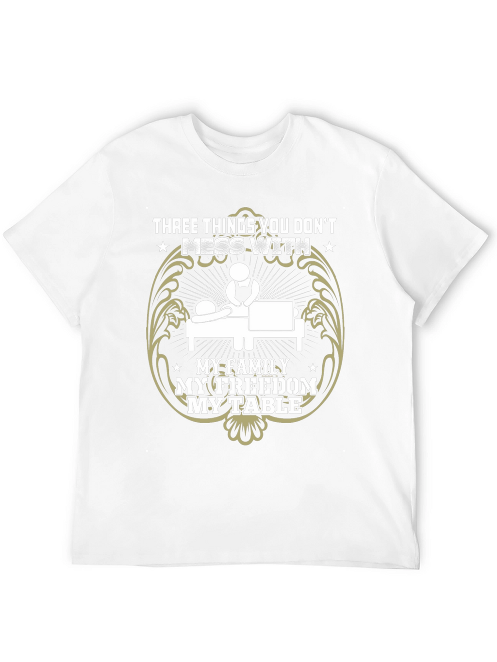 Dont Mess With My Family Freedom Table Black Tee