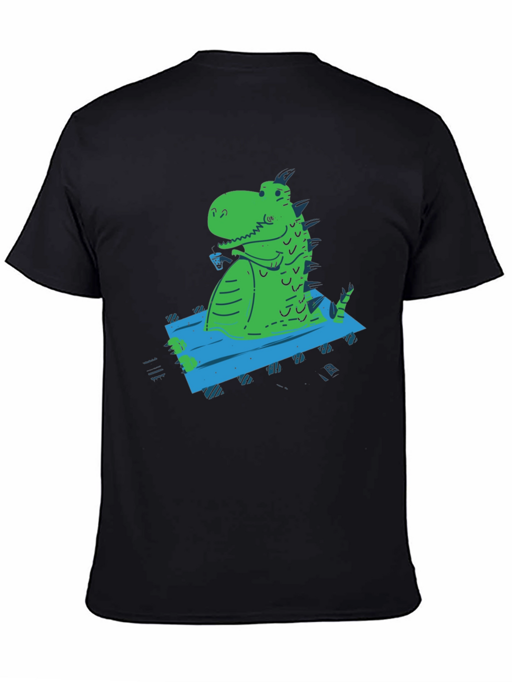 Relaxed Rex Graphic Tee - Black Casual T-Shirt