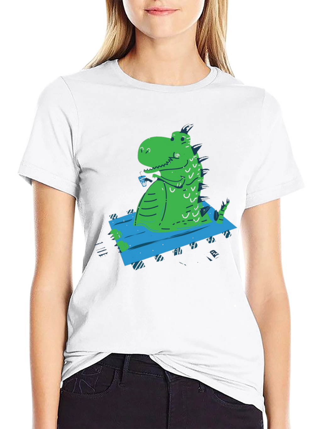 Relaxed Rex Graphic Tee - Black Casual T-Shirt