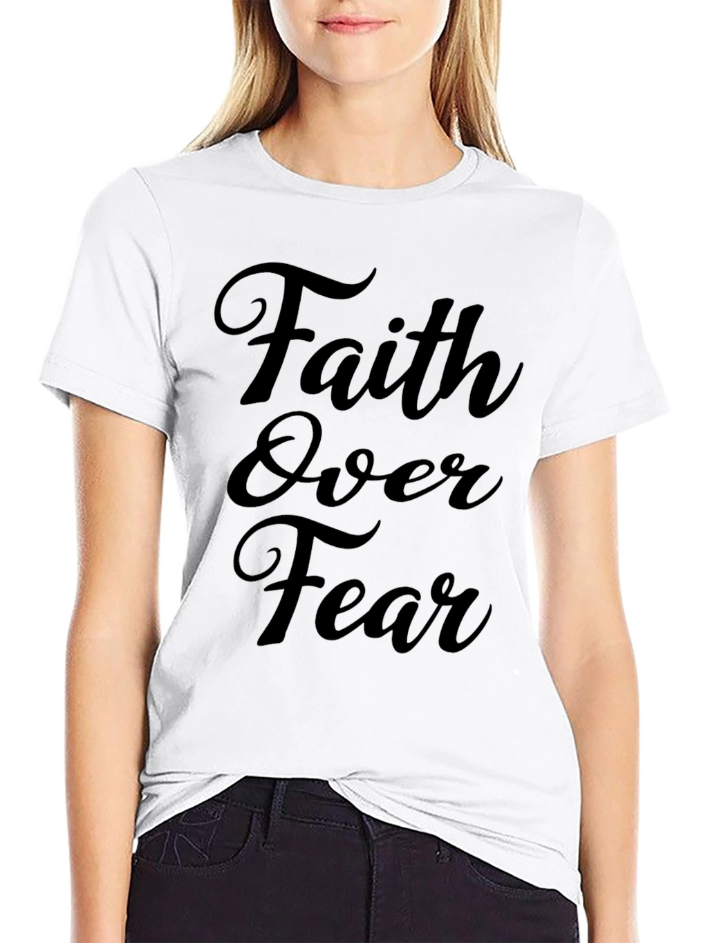 Faith Over Fear Black Graphic Tee