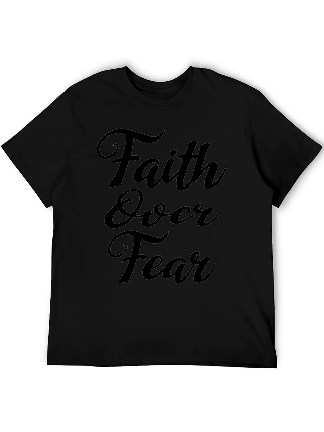 Faith Over Fear Black Graphic Tee