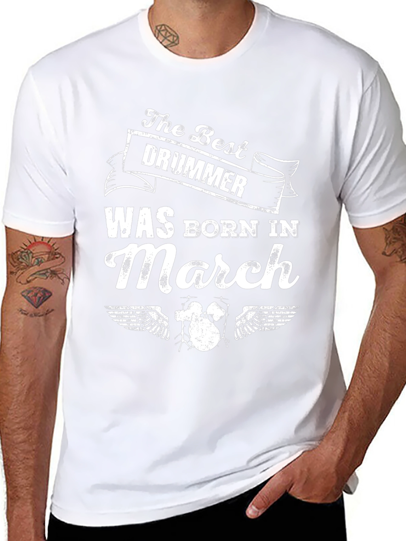 The Best Drummer Born in March T-Shirt