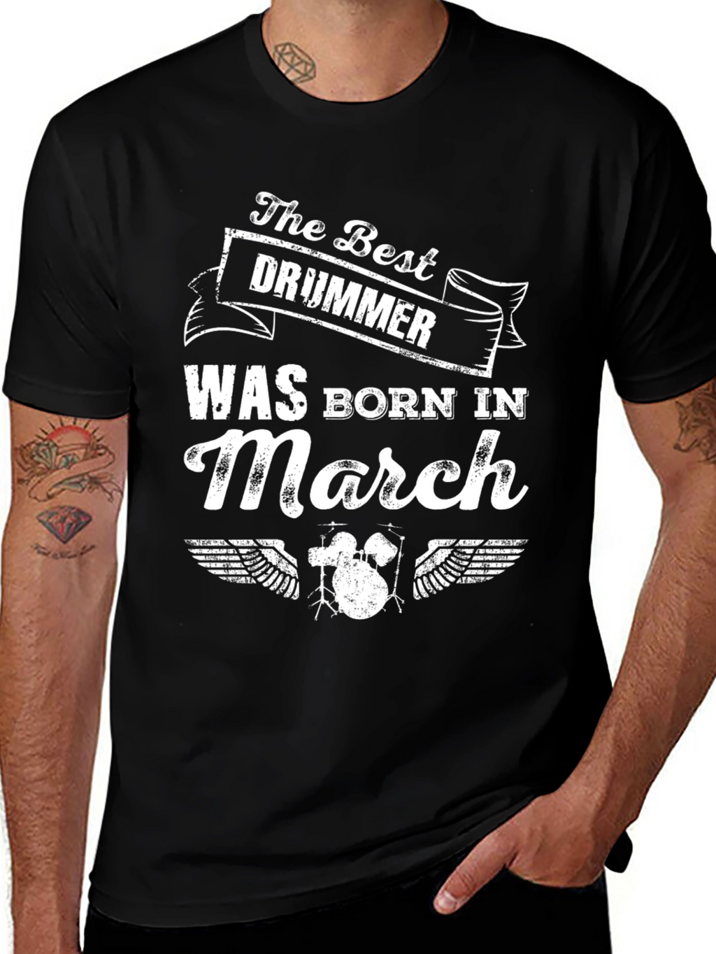 The Best Drummer Born in March T-Shirt