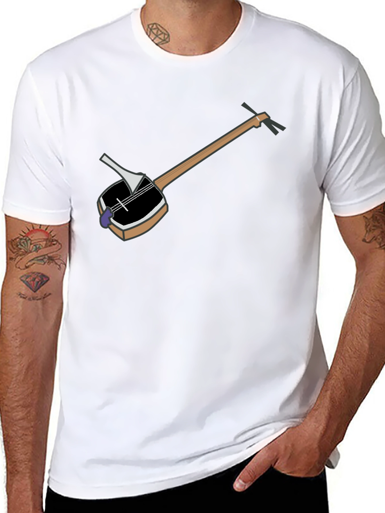 Shamisen T-Shirt - Japanese Instrument Tee