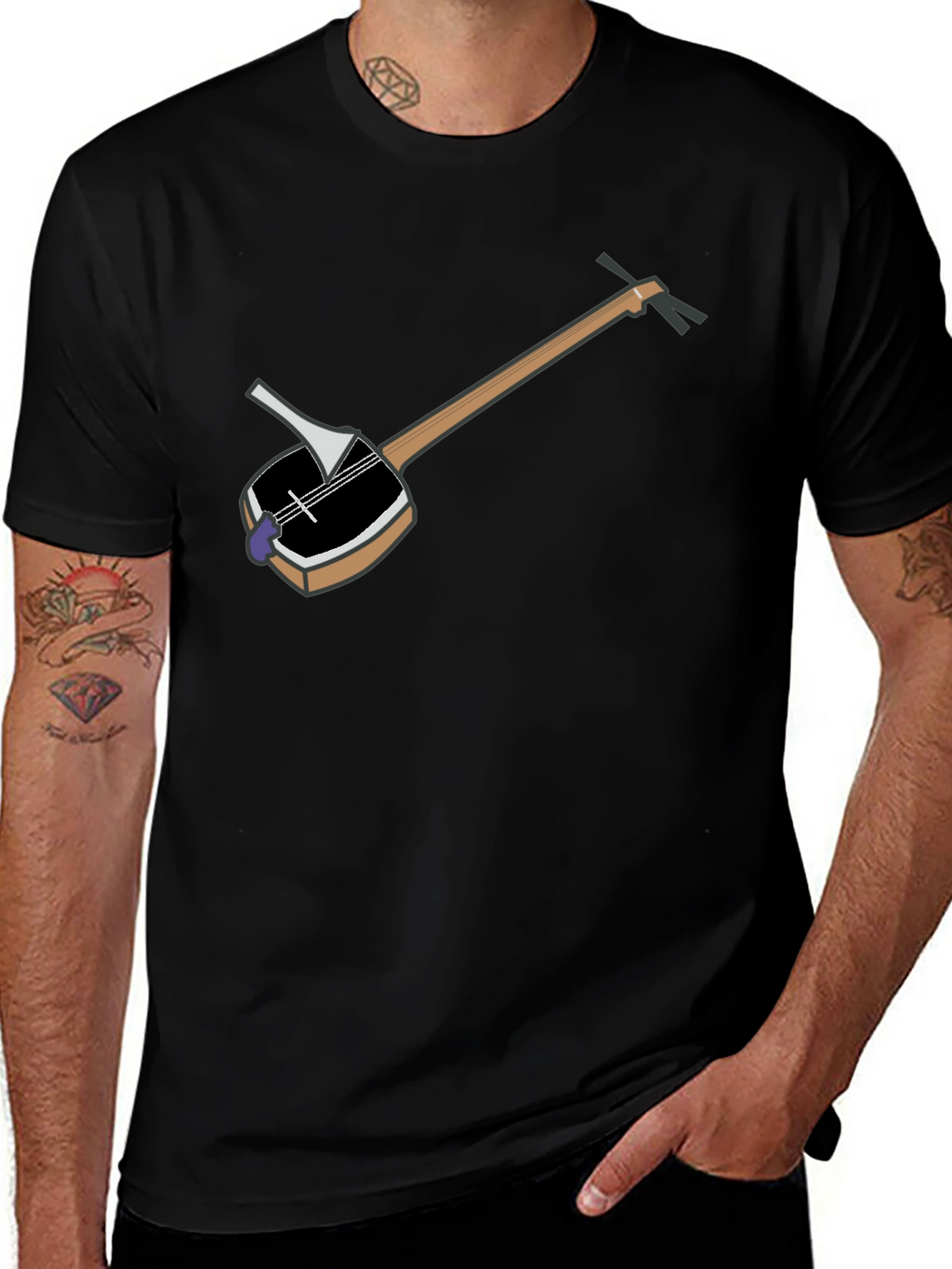 Shamisen T-Shirt - Japanese Instrument Tee