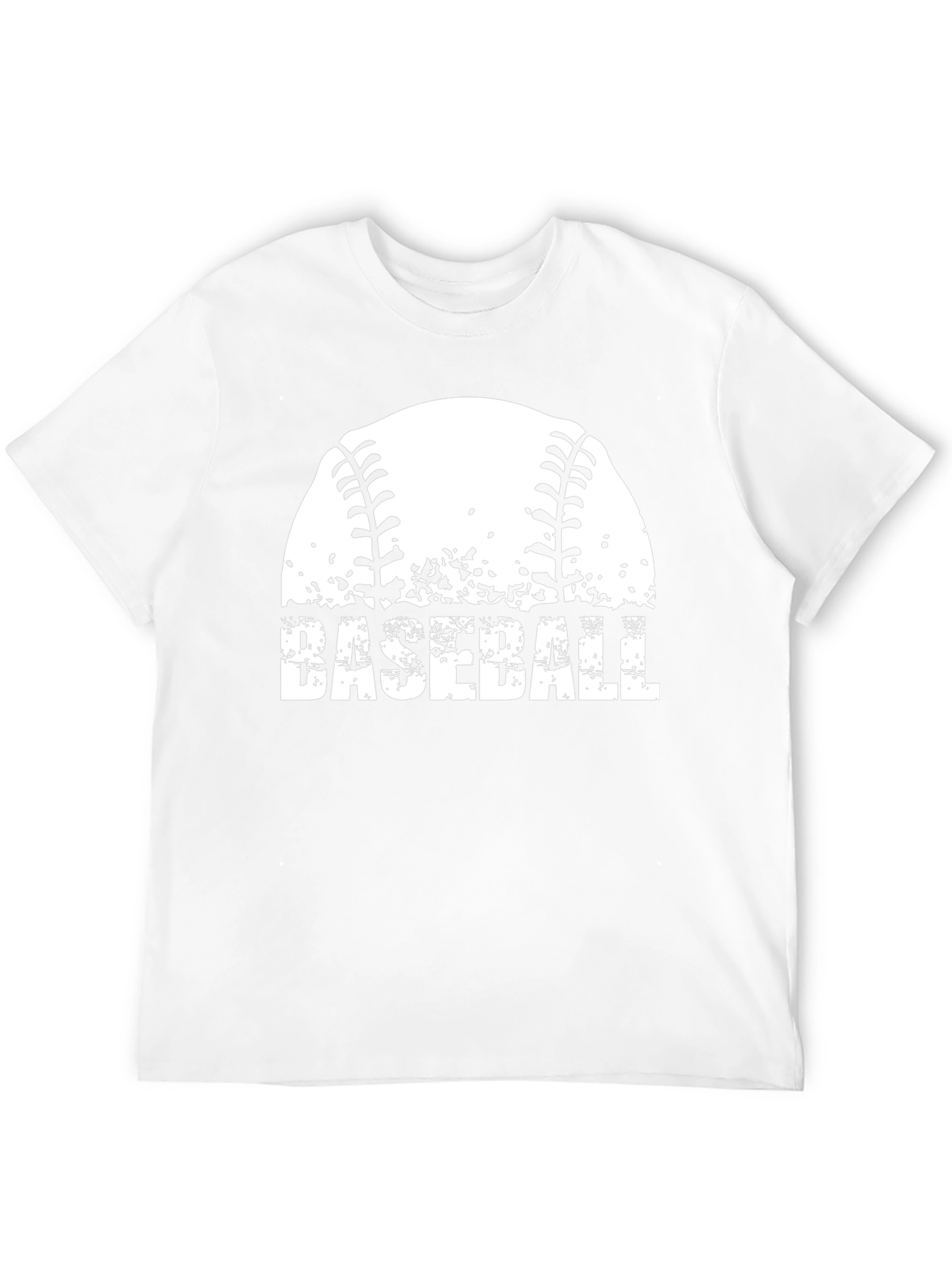 Baseball Graphic T-Shirt - Distressed Design