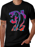 Neon Panther Graphic Tee - Cool Style!