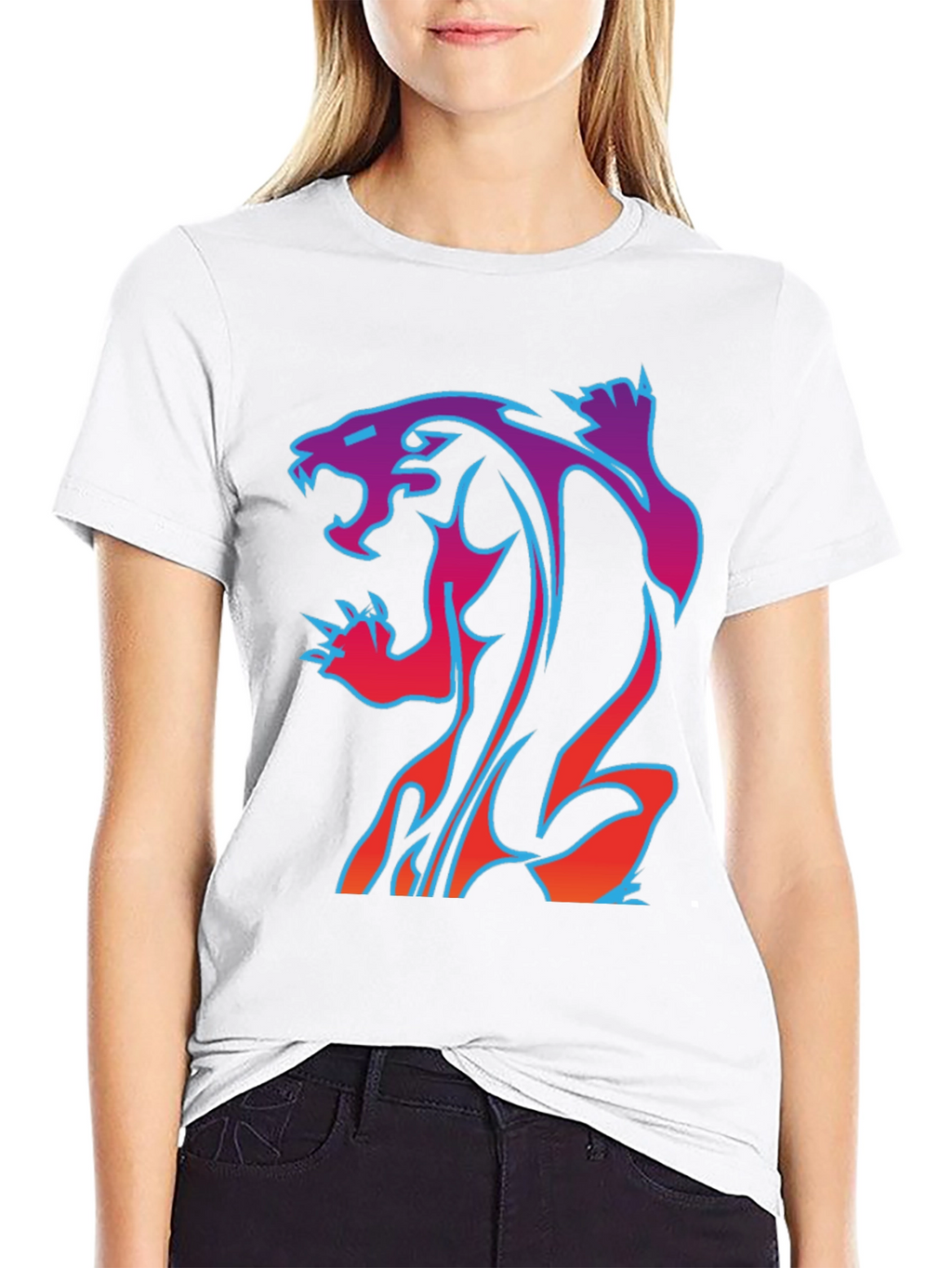 Neon Panther Graphic Tee - Cool Style!