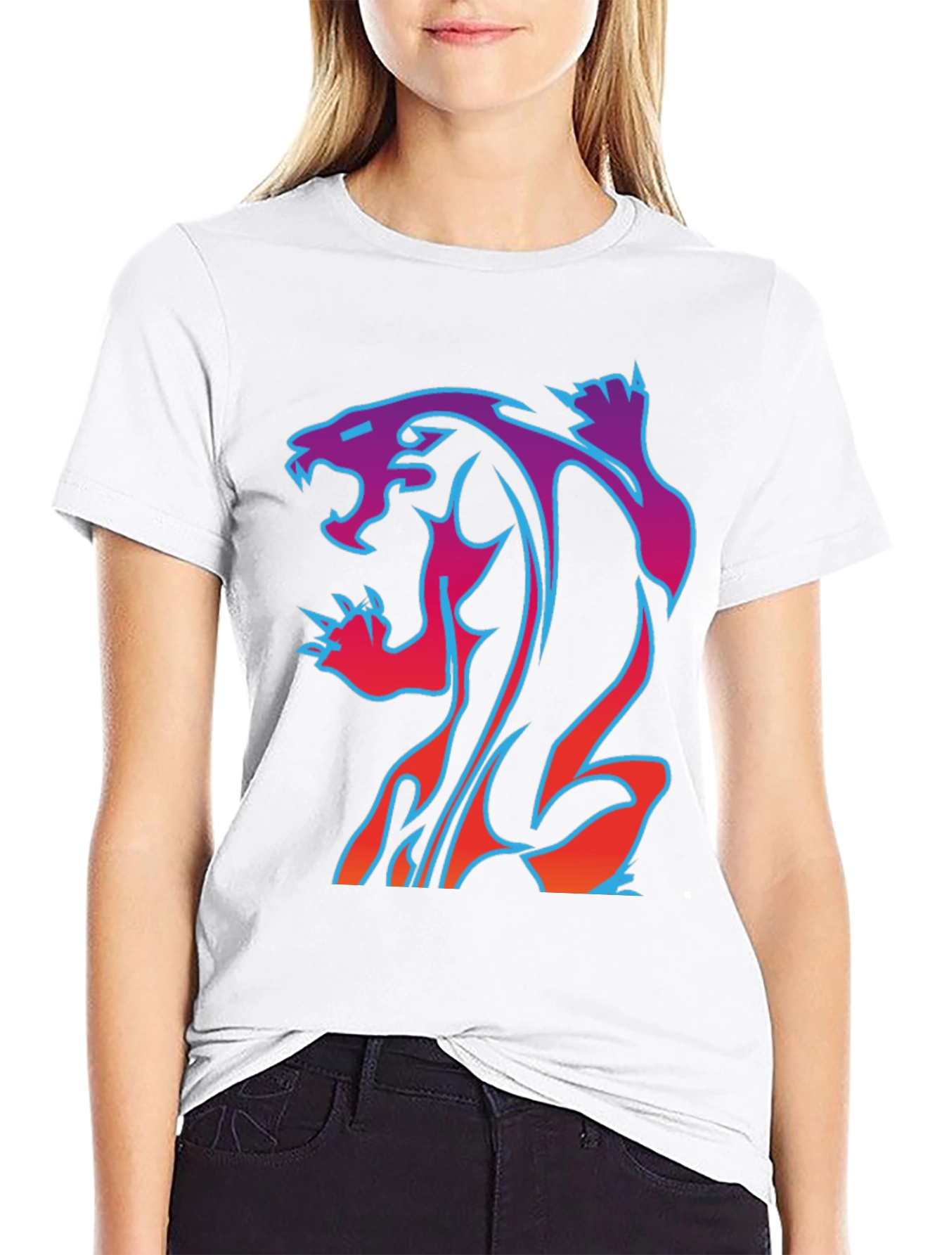 Neon Panther Graphic Tee - Cool Style!