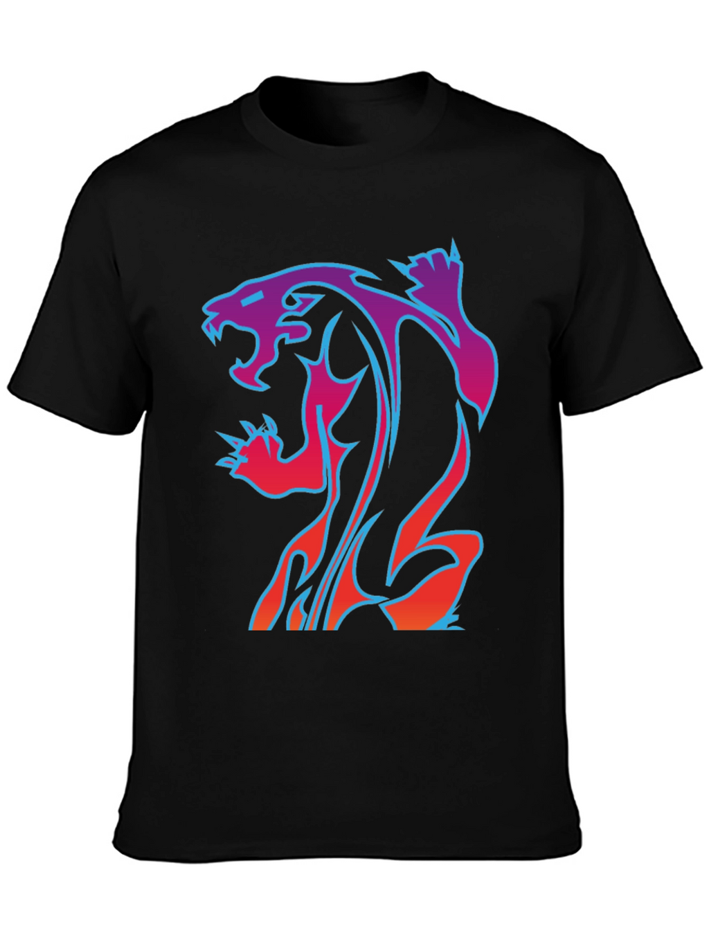 Neon Panther Graphic Tee - Cool Style!