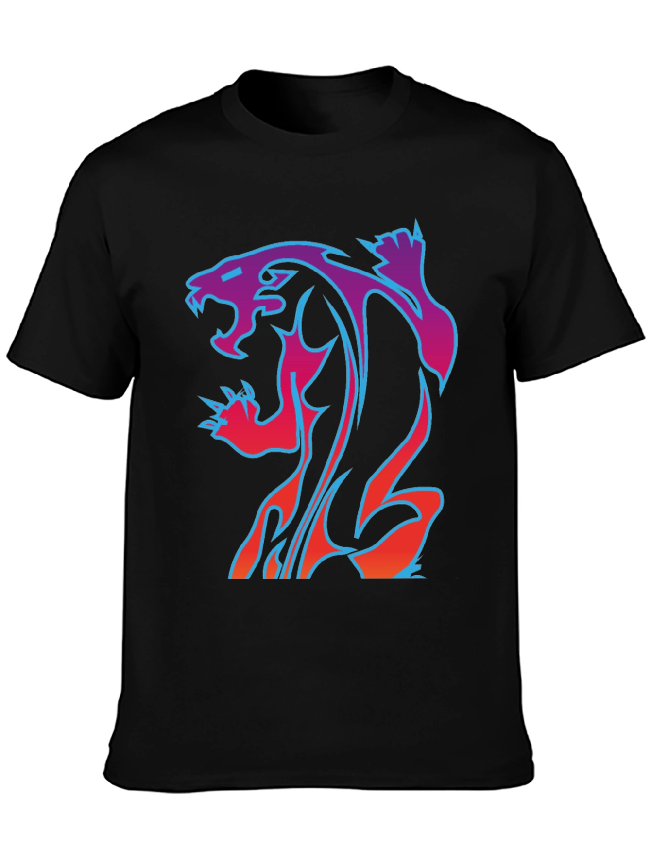 Neon Panther Graphic Tee - Cool Style!
