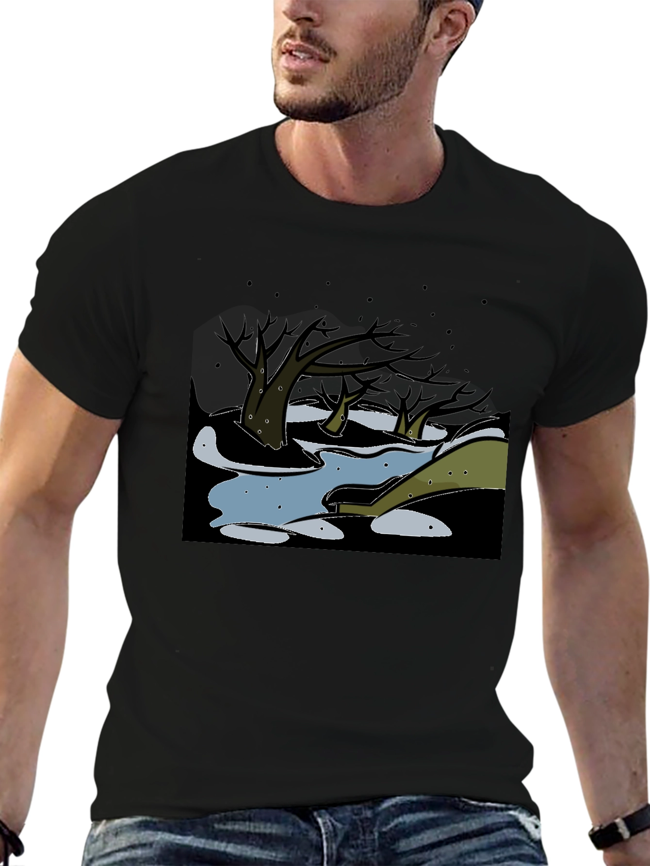 Dark Swamp Graphic Tee - Unique Design